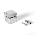 Outwater Square Standoff, 1-1/4 in Sq Sz, Square Shape, Steel Chrome 3P1.56.00878